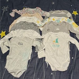 Carter's Baby 10-Pack Long-Sleeve Bodysuits（24M）